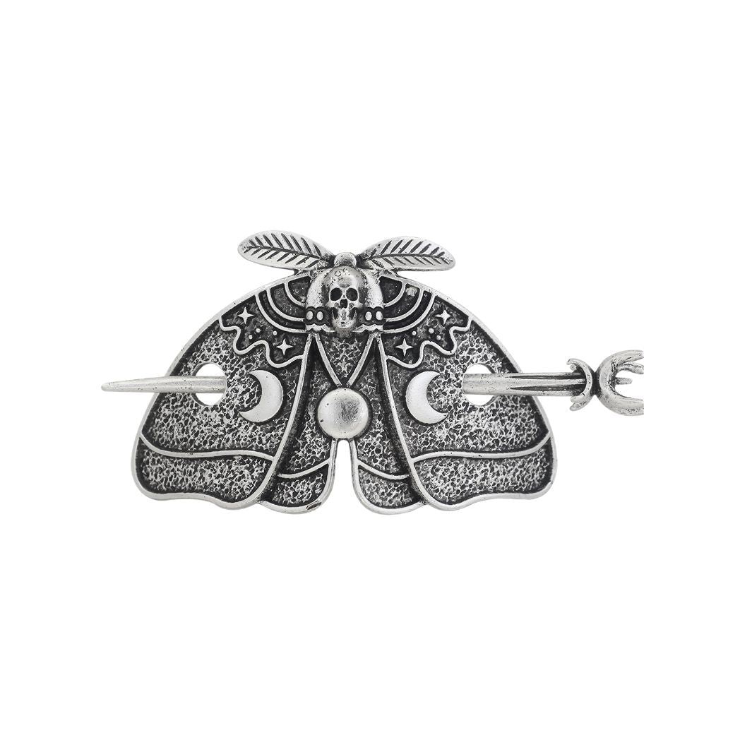 Wholesale Retro style moth sun and moon carved pattern hairpin jewelry Gothic punk